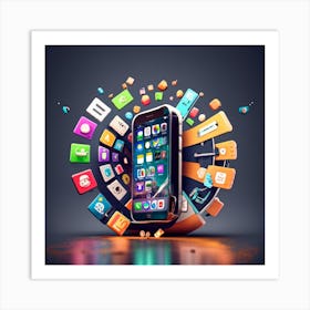 Mobile Phone Concept Art Print