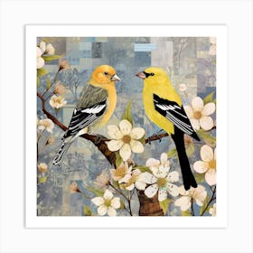 Bird In Nature American Goldfinch 1 Art Print