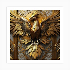 Golden Phoenix 1 Art Print