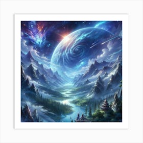 Space Landscape 1 Art Print