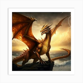 Rise Of The Orange Dragons 1 Art Print