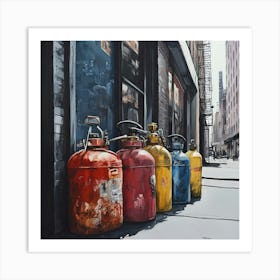 Gas Cans Art Print