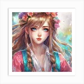 Anime Girl 4 Art Print