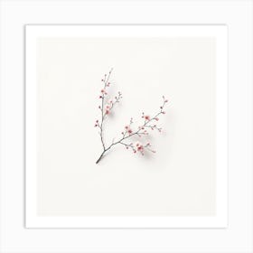 "Simplicity in Bloom"  A solitary branch of delicate pink blossoms rises gracefully against a pure white background, evoking the serene beauty of nature's simplicity.  Embrace the quiet beauty of 'Simplicity in Bloom', a testament to the understated elegance of nature. This artwork's minimalistic charm and soft pastel tones make it a timeless addition to any space, inviting a calm and contemplative atmosphere. Art Print