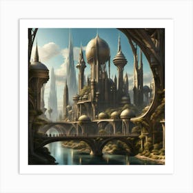 Futuristic City 1 Art Print