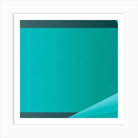 Teal Background Art Print