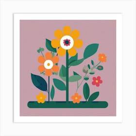 Flowers In The Garden 3 Art Print