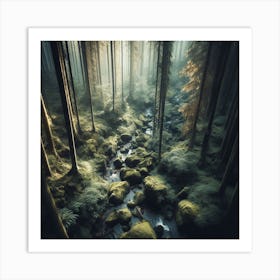 Mossy Forest 5 Art Print