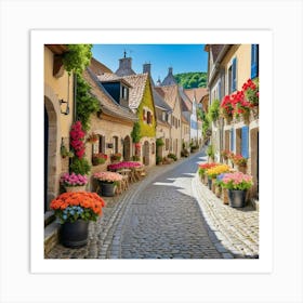 Cobblestone Street In France 8 Art Print