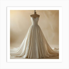 Leonardo Phoenix 10 A Flowing Strapless Ivorywhite Wedding Dre 2 Art Print