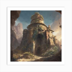 Castle In The Mountains Art Print