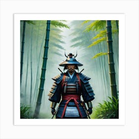 Samurai In The Forest Art Print