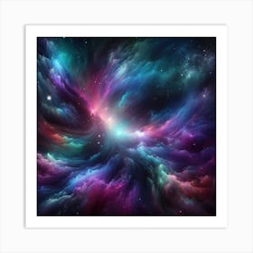 A Background That Captures The Mesmerizing Beauty Of A Cosmic Aurora Art Print