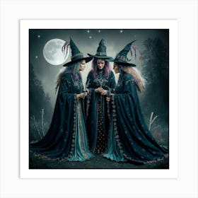 A Captivating Illustration Of Three Witches Gather Hty7adgrakmpkqrogordq S9d Z0ymqc2 F6bhuqlinq Art Print