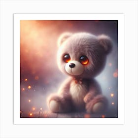 Cute Teddy Bear 3 Art Print