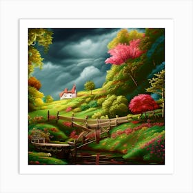 Fairytale Countryside Art Print