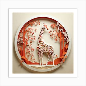 Minimalism, Giraffe 1 Art Print