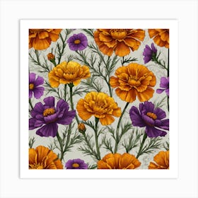 Elegant Floral Harmony Art Print