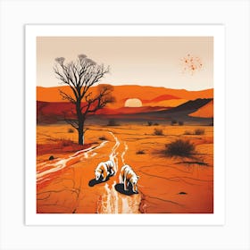 global warming, featuring a hauntingly beautiful visual representation of the devastating effects of climate change Art Print