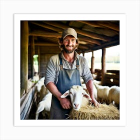 Cheese Small Business Alpine Husbandry Ecology Milking Industry Farmer Shed Straw Country (3) Art Print