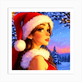 Christmas Girl 1 Art Print