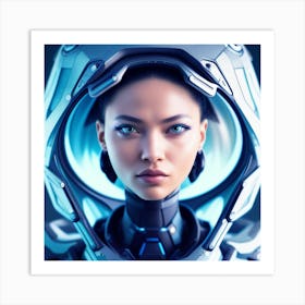 Futuristic Woman Art Print