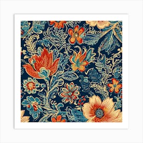 Floral Pattern 1 Art Print