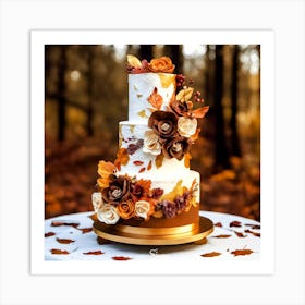 Autumnal Wedding Cake Art Print