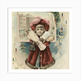 Vintage Christmas 2 2 1 Art Print