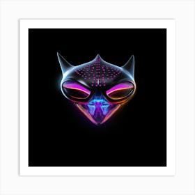 Neon Cat 8 Poster