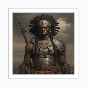 Leonardo Diffusion Xl An Imaginary Image Of A Negro Warrior 0 Art Print