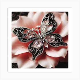 Butterfly Brooch 1 Art Print