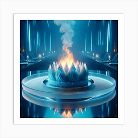 A Futuristic Dessert Called Glacier Fire Tart, Ele Art Print