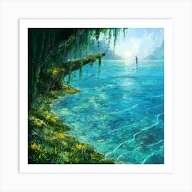  into the water living room and bed room art print painting Art Print