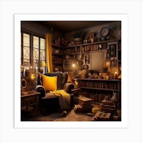 Room With Books Art Print