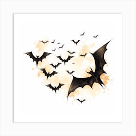 Bats Flying 1 Art Print