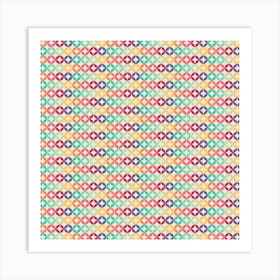 Retro Rainbow Pattern 10 Art Print