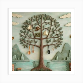 A Wall Art With A Large Tree In The Center The Tre Wghax W4td Q3vn8jlh93g Uba43vb2rumhgvxa3mxitw Art Print