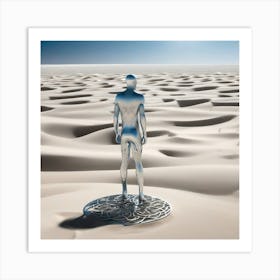 Man In The Desert 138 Art Print