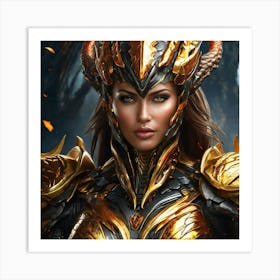 Female Warrior In Armor gjh Art Print