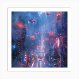 Futuristic City 4 Art Print