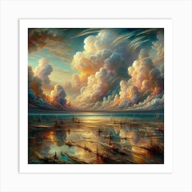 Clouds Over The Sea Art Print