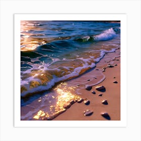 Sunset On The Beach Art Print