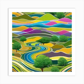 Landscape Painting 195 Art Print