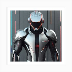 Futuristic Man In Suit 7 Art Print