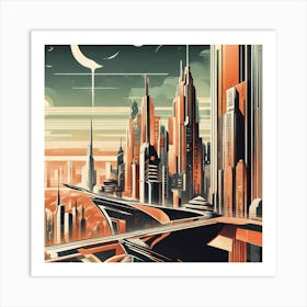 Futuristic Cityscape 23 Art Print