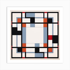 Abstract Retro Remix: Mid Century Geometric Vibes Art Print