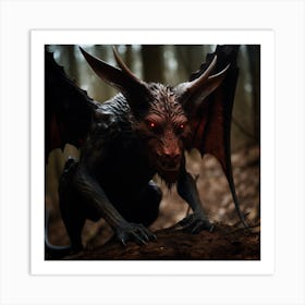 Demon In The Woods 1 Art Print