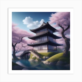 Asian Pagoda 1 Art Print