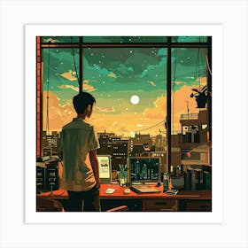 Night In The City Art Print